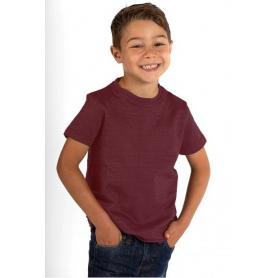 Tee-shirt anti-ondes Wavesafe mixte pour enfant en coton bio manches courtes | Bordeaux