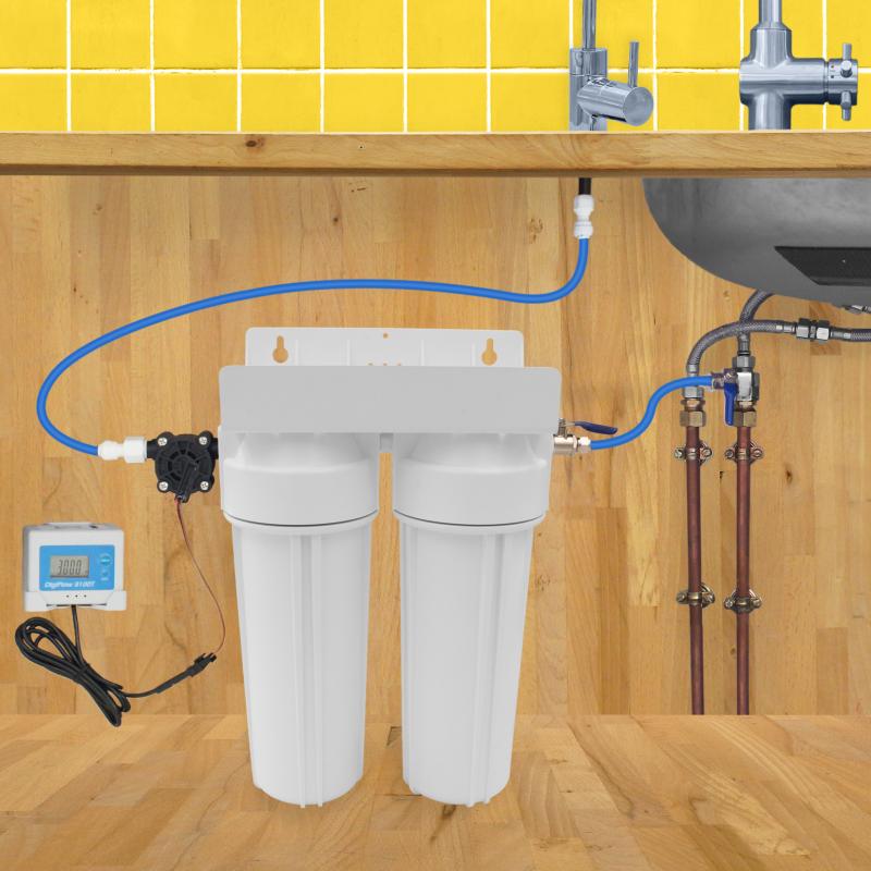 Filtration de l'eau:filtre à eau sous évier Hydropure à compteur
