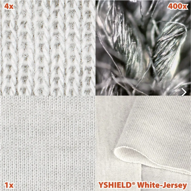 Tissu De Protection Anti Ondes White Jersey Yshield Hautes Et Bas