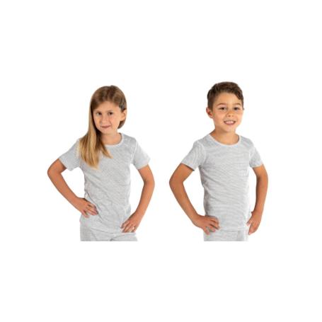 Tee-shirt anti-ondes Wavesafe pour enfant (mixte) en coton bio manches courtes | Blanc