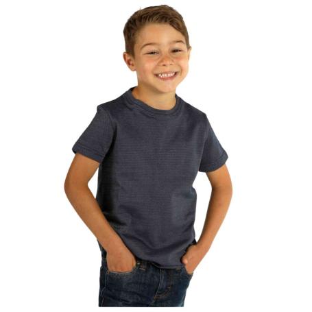 Tee-shirt anti-ondes Wavesafe mixte pour enfant en coton bio manches courtes | Marine