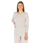 Tee-shirt anti-ondes Wavesafe pour femme encolure ronde manches longues | Blanc