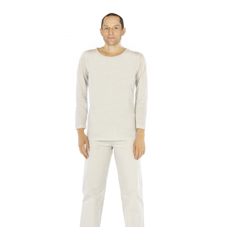 Tee-shirt anti-ondes Wavesafe pour homme manches longues | Blanc