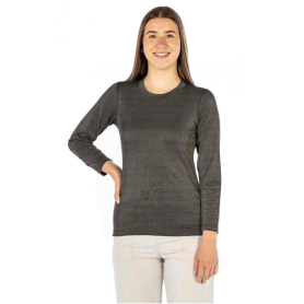 Tee-shirt anti-ondes Wavesafe pour femme coton bio manches longues | Noir